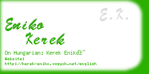 eniko kerek business card